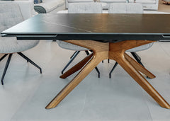 Ceramic Dining Table - Matte Black Extendable