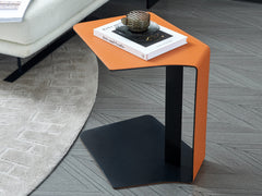 Side Table - Orange Leather