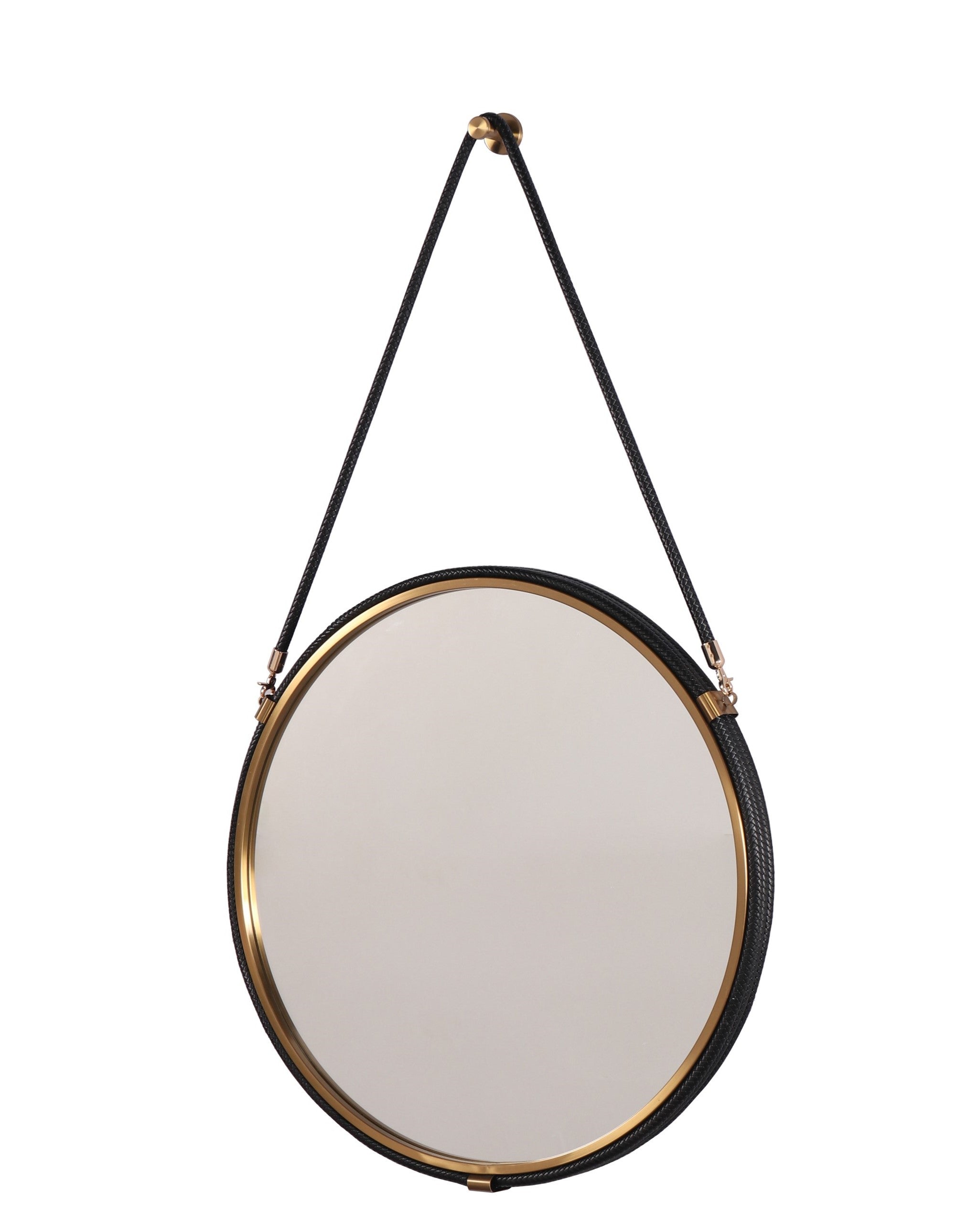 Wall Mirror - Knotted Leather Frame